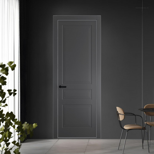 63 PE.O Графит вставка Глухая кромка Черный муар ProfilDoors Orange