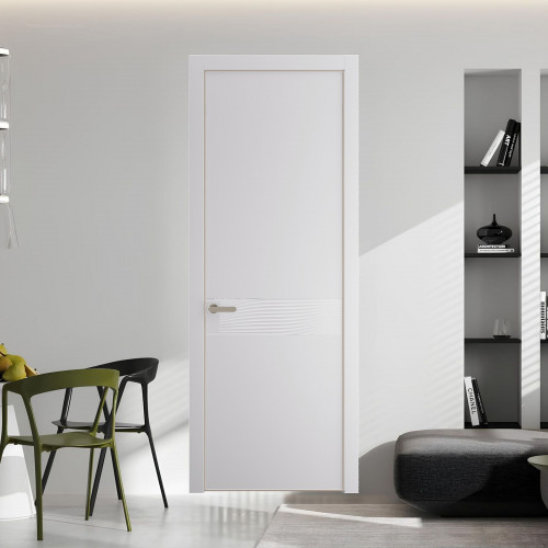 65 PE.O Крем Вайт вставка Глухая кромка Никель ProfilDoors Orange