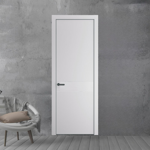 65 PE.O Крем Вайт вставка Глухая кромка Серая ночь ProfilDoors Orange