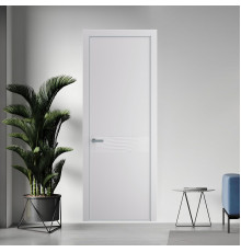 65 PE.O Крем Вайт вставка Глухая кромка Серебро ProfilDoors Orange