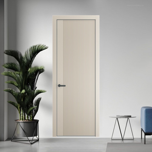 46 PE.O Кремовая Магнолия вставка Глухая кромка Серая ночь ProfilDoors Orange