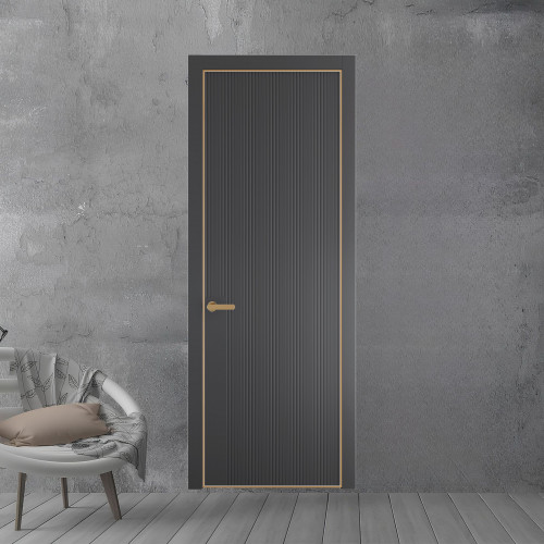 48 PE.O Графит вставка Глухая кромка Золото ProfilDoors Orange