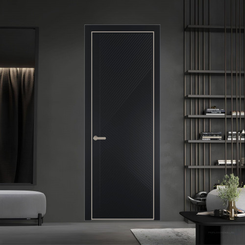 50 PE.O Блэк вставка Глухая кромка Никель ProfilDoors Orange