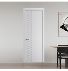 53 PE.O Крем Вайт вставка Глухая кромка Серебро ProfilDoors Orange