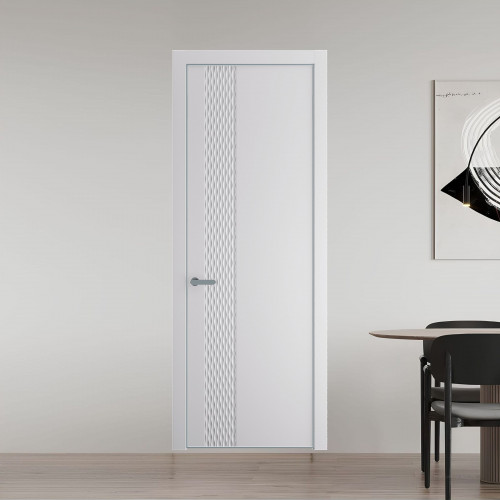 53 PE.O Крем Вайт вставка Глухая кромка Серебро ProfilDoors Orange