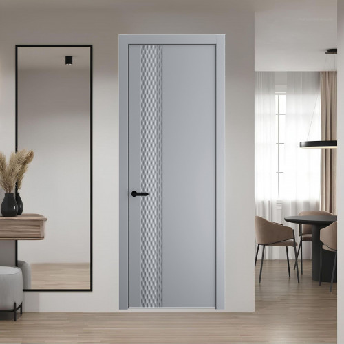 53 PE.O Смоки вставка Глухая кромка Черный муар ProfilDoors Orange