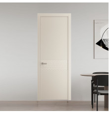 54 PE.O Кремовая Магнолия вставка Глухая кромка Никель ProfilDoors Orange