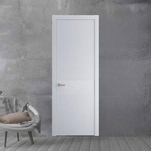 54 PE.O Лайт Грей вставка Глухая кромка Никель ProfilDoors Orange