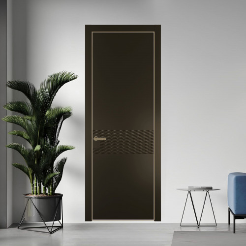 54 PE.O Перламутр Бронза вставка Глухая кромка Шампань ProfilDoors Orange