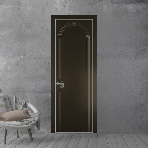 56 PE.O Перламутр Бронза вставка Глухая кромка Серебро ProfilDoors Orange