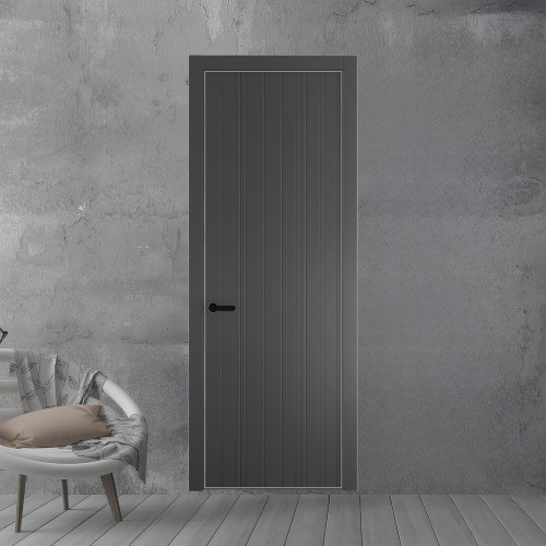 60 PE.O Графит вставка Глухая кромка Черный муар ProfilDoors Orange