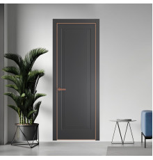 61 PE.O Графит вставка Глухая кромка Медь ProfilDoors Orange