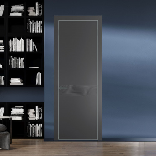 65 PE.O Графит вставка Глухая кромка Серая ночь ProfilDoors Orange