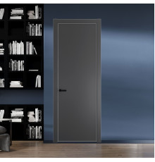 1 PE.O Графит вставка Глухая кромка Черный муар ProfilDoors Orange