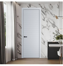 41 PE.O Лайт Грей вставка Глухая кромка Черный муар ProfilDoors Orange