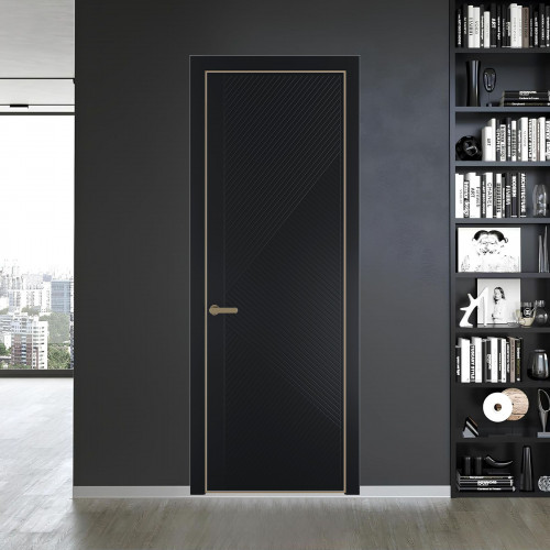 50 PE.O Блэк вставка Глухая кромка Шампань ProfilDoors Orange