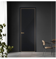 50 PE.O Блэк вставка Глухая кромка Золото ProfilDoors Orange