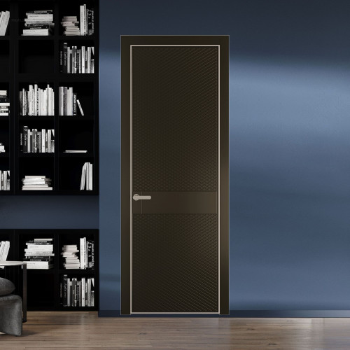 51 PE.O Перламутр Бронза вставка Глухая кромка Никель ProfilDoors Orange