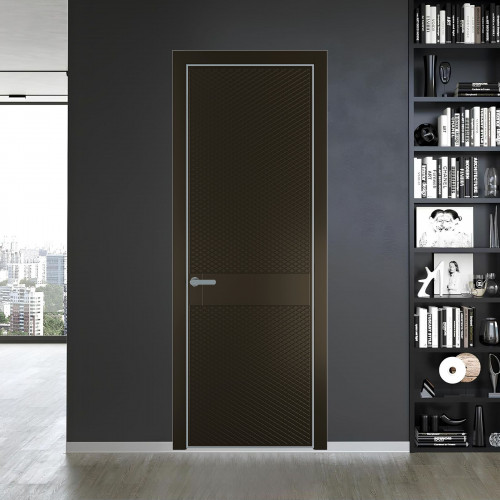 51 PE.O Перламутр Бронза вставка Глухая кромка Серебро ProfilDoors Orange