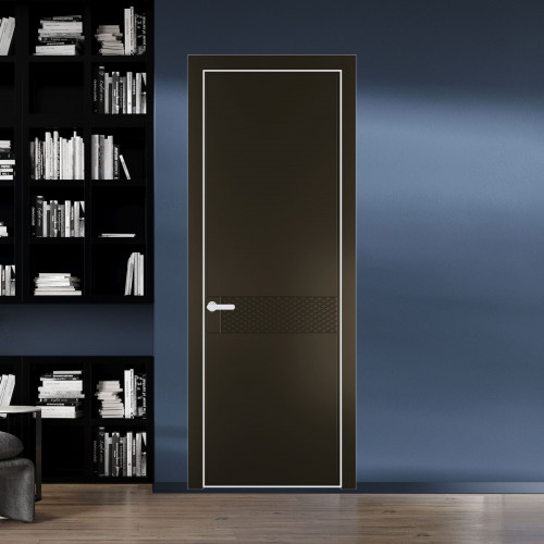 52 PE.O Перламутр Бронза вставка Глухая кромка Вайт ProfilDoors Orange