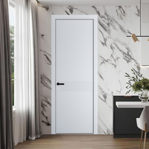 52 PE.O Вайт вставка Глухая кромка Черный муар ProfilDoors Orange