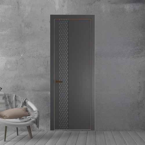 53 PE.O Графит вставка Глухая кромка Деорэ ProfilDoors Orange
