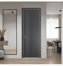 53 PE.O Графит вставка Глухая кромка Медь ProfilDoors Orange