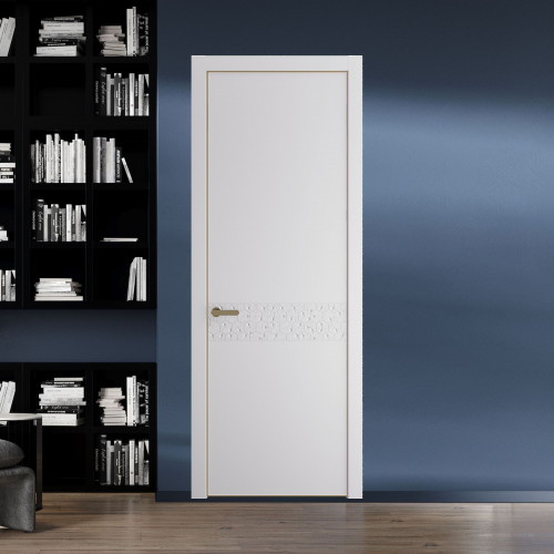 58 PE.O Крем Вайт вставка Глухая кромка Шампань ProfilDoors Orange