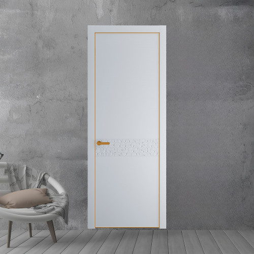 58 PE.O Лайт Грей вставка Глухая кромка Бронза ProfilDoors Orange