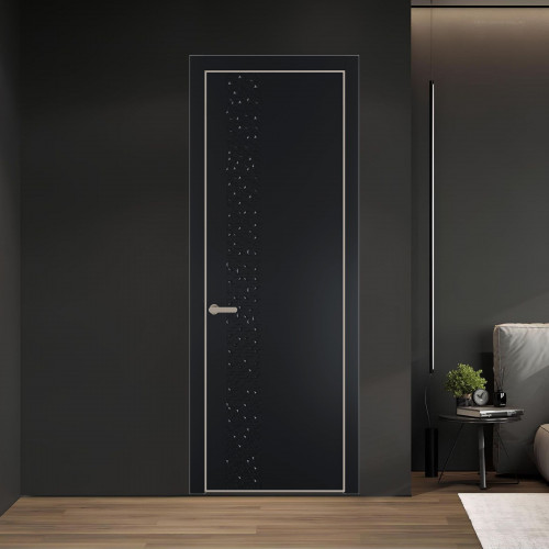 59 PE.O Блэк вставка Глухая кромка Никель ProfilDoors Orange