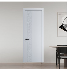 59 PE.O Лайт Грей вставка Глухая кромка Черный муар ProfilDoors Orange