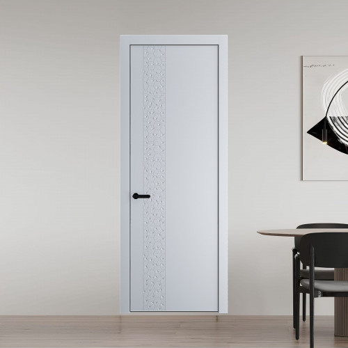 59 PE.O Лайт Грей вставка Глухая кромка Черный муар ProfilDoors Orange
