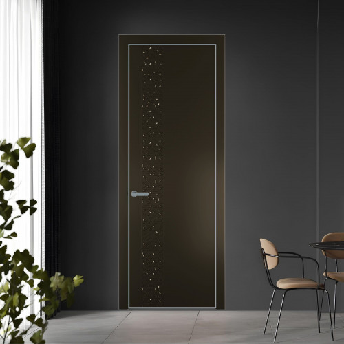 59 PE.O Перламутр Бронза вставка Глухая кромка Серебро ProfilDoors Orange