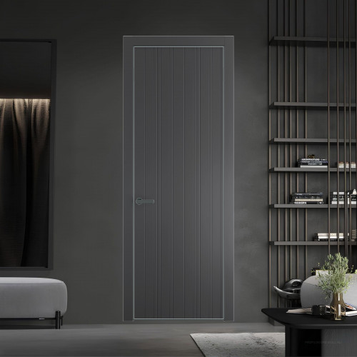60 PE.O Графит вставка Глухая кромка Серая ночь ProfilDoors Orange