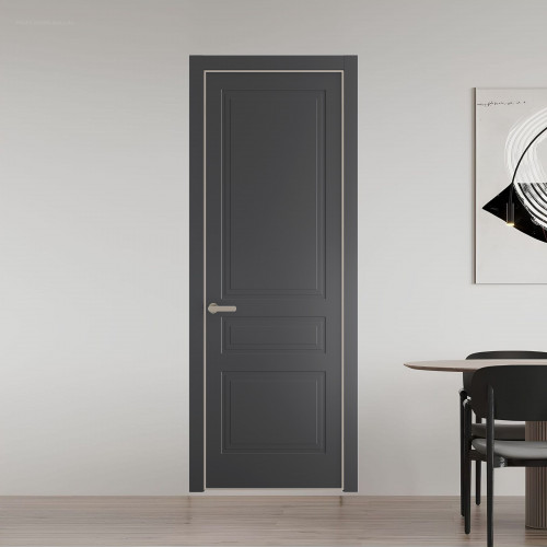 63 PE.O Графит вставка Глухая кромка Никель ProfilDoors Orange