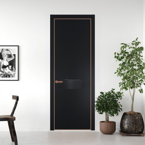 65 PE.O Блэк вставка Глухая кромка Медь ProfilDoors Orange