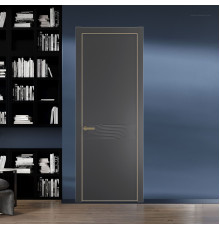 65 PE.O Графит вставка Глухая кромка Шампань ProfilDoors Orange
