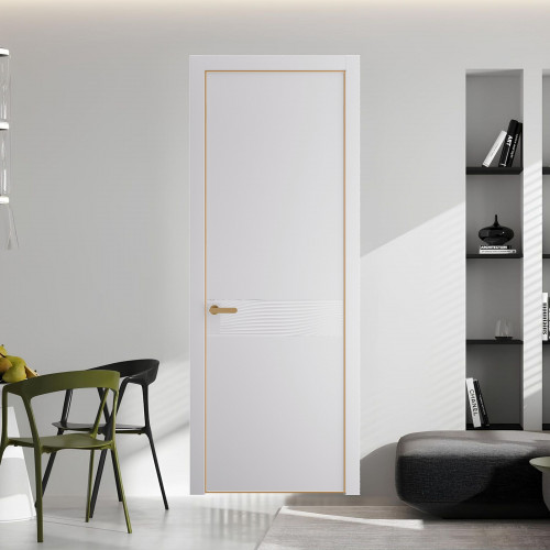 65 PE.O Крем Вайт вставка Глухая кромка Золото ProfilDoors Orange