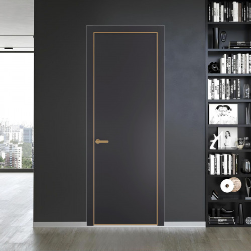 1 PE.O Грей вставка Глухая кромка Золото ProfilDoors Orange