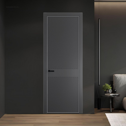 51 PE.O Графит вставка Глухая кромка Черный муар ProfilDoors Orange