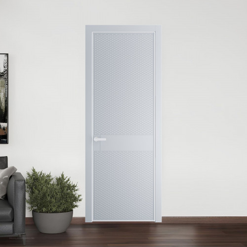 51 PE.O Лайт Грей вставка Глухая кромка Вайт ProfilDoors Orange