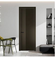 53 PE.O Перламутр Бронза вставка Глухая кромка Черный ProfilDoors Orange