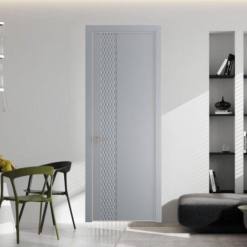 53 PE.O Смоки вставка Глухая кромка Никель ProfilDoors Orange