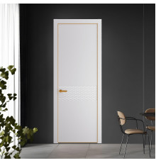 54 PE.O Крем Вайт вставка Глухая кромка Бронза ProfilDoors Orange