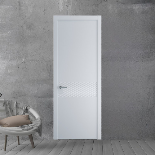 54 PE.O Лайт Грей вставка Глухая кромка Серебро ProfilDoors Orange