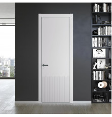 57 PE.O Крем Вайт вставка Глухая кромка Серая ночь ProfilDoors Orange