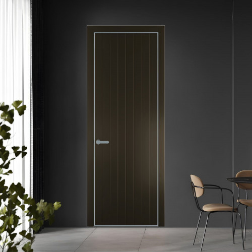 42 PE.O Перламутр Бронза вставка Глухая кромка Серебро ProfilDoors Orange