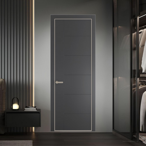 44 PE.O Графит вставка Глухая кромка Никель ProfilDoors Orange