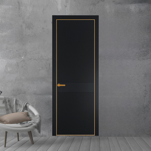 51 PE.O Блэк вставка Глухая кромка Бронза ProfilDoors Orange
