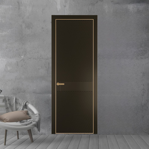51 PE.O Перламутр Бронза вставка Глухая кромка Золото ProfilDoors Orange